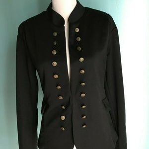 She + Sky Black Military Jacket Blazer Size M